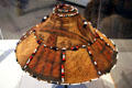 Yupik northwest coast woven root rain hat at Denver Art Museum. Denver, CO.