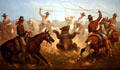 Cowboys Roping a Bear painting by James Walker at Denver Art Museum. Denver, CO.