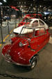 Messerschmitt KR-200 3-wheeled cabin scooter from Germany with WWII aircraft parts at Forney Museum. Denver, CO.