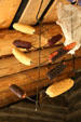 Corn drying in settler's log cabin at Clear Creek History Park. Golden, CO.
