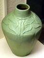 Ceramic vase with flowers by Van Briggle Pottery at Colorado Springs Pioneers Museum. Colorado Springs, CO.