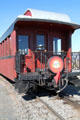 Cumbres & Toltec Scenic Railroad passenger car observation platform. Antonito, CO.