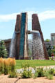 Waterfall fountain at north end of Union Ave. Historic District. Pueblo, CO.