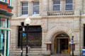 Romanesque Revival portal of First National Bank. Trinidad, CO.