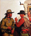 Cowboy illustration for magazine cover by Arthur Roy Mitchell at A.R. Mitchell Museum of Western Art. Trinidad, CO.