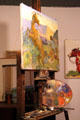 Mitchell canvas & palette at A.R. Mitchell Museum of Western Art. Trinidad, CO.
