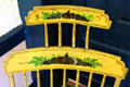 Rocking chair with headrest & painted decoration at Thomas Griswold House. Guilford, CT.