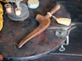 Sewing devices including bird clamp for holding needles & thread at Hyland House. Guilford, CT.