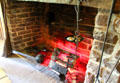Simple fireplace hearth at Stanley-Whitman House. Farmington, CT.