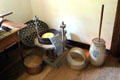 Antique cheese making tools at Stanley-Whitman House. Farmington, CT.