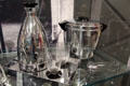 Cocktail set by Manning Bowman of Meriden & lidded ice bucket by Landers, Frary & Clark of New Britain at Connecticut Historical Society. Hartford, CT.