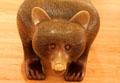 Detail of bench in shape of bear at New Britain Museum of American Art. New Britain, CT