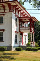 Italianate house with red brackets. Suffield, CT.