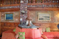 Living room island sitting area at Gillette Castle State Park. East Haddam, CT.