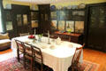 Painted panels by many artist residents in Art Colony Dining Room at Florence Griswold Museum. Old Lyme, CT.