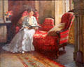Front Parlor, Florence Griswold House painting by William Chadwick at Florence Griswold Museum. Old Lyme, CT.
