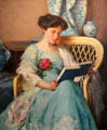 Woman Reading painting by William Chadwick at Florence Griswold Museum. Old Lyme, CT.