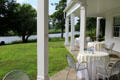 Cafe at Florence Griswold Museum overlooking Lyme River. Old Lyme, CT.