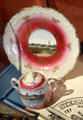 Souvenir china showing local scenes made in Germany at Connecticut River Museum. Essex, CT.
