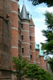Thomas G. Lawrance Hall evolved from Victorian Gothic to chateau style on Yale campus. New Haven, CT.