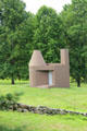 Library / study / studio at Philip Johnson Glass House where architect executed designs. New Canaan, CT.