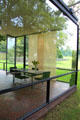 Dining corner of Philip Johnson Glass House. New Canaan, CT.