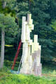 Lincoln Kirstein Tower under restoration at Philip Johnson Glass House. New Canaan, CT.