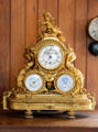 Mantle clock with multiple purposes at Mystic Seaport. Mystic, CT.