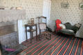 Parlor in heritage Burrows House at Mystic Seaport. Mystic, CT.