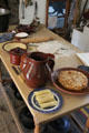 Baking demonstration in Buckingham-Hall House at Mystic Seaport. Mystic, CT.