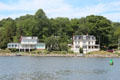 Houses opposite Mystic Seaport. Mystic, CT.