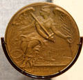 Cardenas Bay Medal for Spanish American War action in Cuba when the tug Hudson save crippled American Navy warships at U.S. Coast Guard Museum. New London, CT.