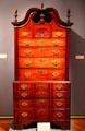 American chest on chest at Lyman Allyn Art Museum. New London, CT.