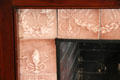 Parlor fireplace tiles at Monte Cristo Cottage. New London, CT.