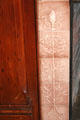 Parlor fireplace encaustic tiles at Monte Cristo Cottage. New London, CT.