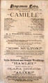 Camille playbill featuring James O'Neill at Monte Cristo Cottage. New London, CT.
