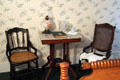 Bedroom table & chairs at Monte Cristo Cottage. New London, CT.