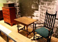 Document box , blanket chest , work table , arm chair , all from CT at Mattatuck Museum. Waterbury, CT.