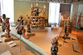 African art collection including chief's chair from Cameroon at Yale University Art Gallery. New Haven, CT.