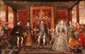 Allegory of Tudor Succession: Family of Henry VIII painting by unknown at Yale Center for British Art. New Haven, CT