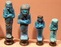 Egyptian grave Shawabti figures represented workers required in the afterlife from Deir el-Bahri cache at Thebes at Yale Peabody Museum. New Haven, CT.