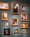 Array of paintings at Corcoran Gallery of Art. Washington, DC.