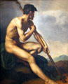 Nude Warrior with a Spear painting by Théodore Géricault at National Gallery of Art. Washington, DC.