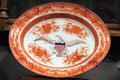 Porcelain platter with American eagle & arms from Jingdezhen, China at National Gallery of Art. Washington, DC.
