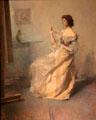 The Necklace painting by Thomas Wilmer Dewing at Smithsonian American Art Museum. Washington, DC.