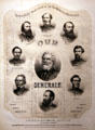 Lithograph of Confederate Generals at National Portrait Gallery. Washington, DC.