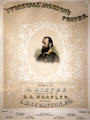 Confederate General "Stonewall" Jackson's Prayer music sheet lithograph by Henry C. Eno at National Portrait Gallery. Washington, DC.