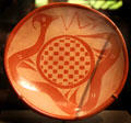 Plate with avanyu by Juan Tafoya of San Ildefonso Pueblo, NM at National Museum of the American Indian. Washington, DC.