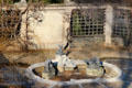 French garden sculptures in Pebble Garden at Dumbarton Oaks. Washington, DC.