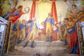 George Washington presenting charter of Society of Cincinnati to Lafayette & Alexander Hamilton mural by H. Siddons Mowbray in Key Room at Anderson House Museum. Washington, DC.
